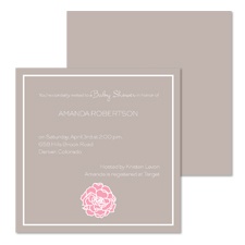 Natural Rose Baby Shower Invitation