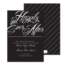 Happily Marriage Announcement - Black