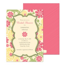 Floral Art Bridal Shower Invitation