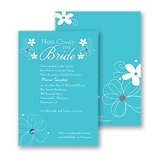 Posies Pop Bridal Shower Invitation - Poolside