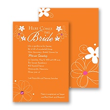 Posies Pop Bridal Shower Invitation - Poppy