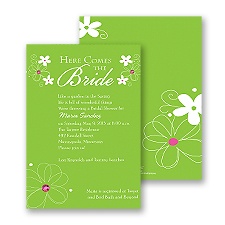 Posies Pop Bridal Shower Invitation - Spring