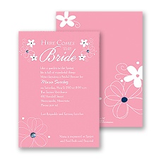 Posies Pop Bridal Shower Invitation - Salmon