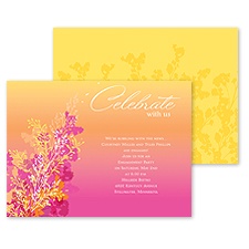 Ombre Garden Engagement Party Invitation