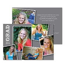 Picture Collage Photo Graduation Announcement