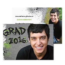 Graffiti Grad Photo Graduation Announcement - Spring