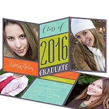 Color Trend Photo Graduation Announcement