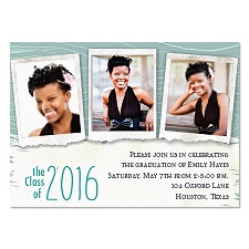 Scrapbook Look Photo Graduation Announcement