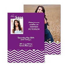 Chevron Fashion Photo Graduation Announcement - Grapevine