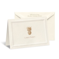 Crisp Embossed Ecru Border Note Card