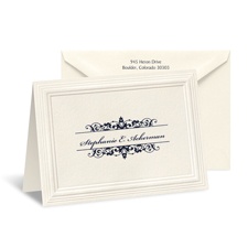 Crisp Embossed Ecru Border Note Card