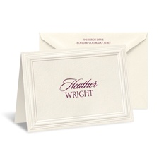Crisp Embossed Ecru Border Note Card