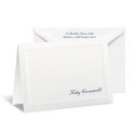 Crisp Embossed Border Note Card - White