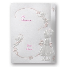 Cherub Girl Baptism Invitation