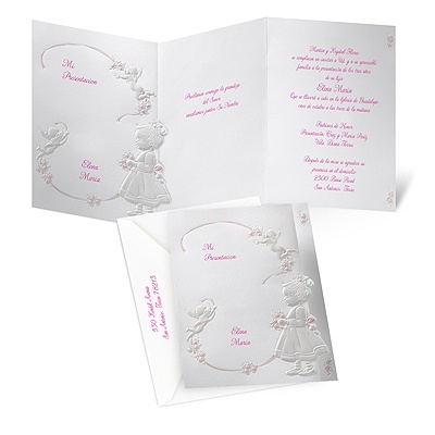 Cherub Girl Baptism Invitation