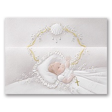 Baby Girl Baptism Invitation
