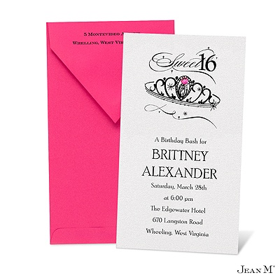 Princess Sweet 16 Invitation