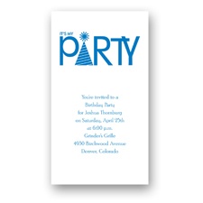 Party Hat Birthday Invitation
