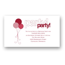 Party Party Birthday Invitation