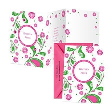 Paisleys and Posies Note Card