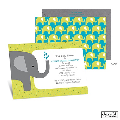 Baby Shower Elephant Favors on Home    Occasions    Baby Shower    Elephant Baby Shower Invitation