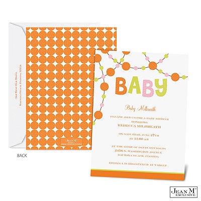 Dotted Baby Shower Invitation - Poppy