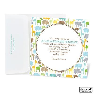 Zoo Time Baby Shower Invitation