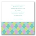 Argyle Cross Baptism Invitation