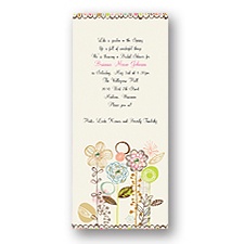 Whimsical Posies Bridal Shower Invitation