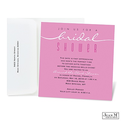 Pretty In Pink Bridal Shower Invitation
