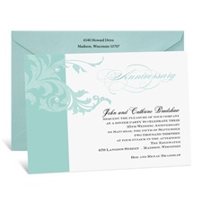 Elegant Flourish Anniversary Invitation
