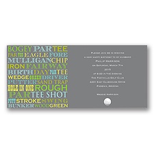 Golf Lingo Birthday Invitation