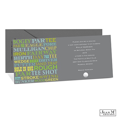 Golf Lingo Birthday Invitation