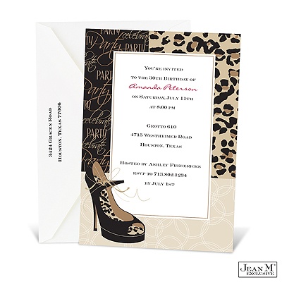 Wild Fashion Birthday Invitation