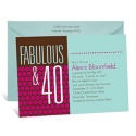 Fabulous 40 Birthday Invitation