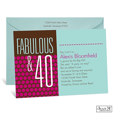 Fabulous 40 Birthday Invitation