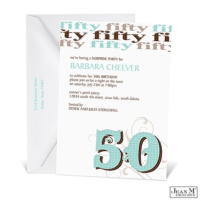 Fun 50 Birthday Invitation