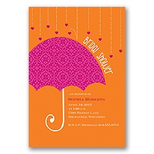 Bright Umbrella Bridal Shower Invitation