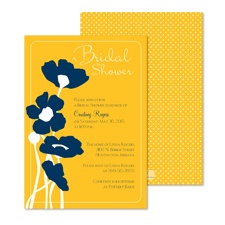 Pretty Poppies Bridal Shower Invitation - Marigold