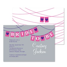 Banner Bride Bridal Shower Invitation