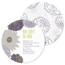 Here Comes the Bride Bridal Shower Invitation - Raisin