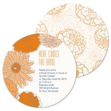 Here Comes the Bride Bridal Shower Invitation - Poppy