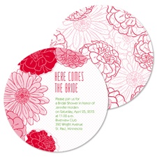 Here Comes the Bride Bridal Shower Invitation - Cherry
