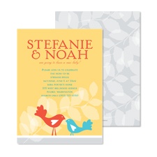 Nesting Baby Shower Invitation - Canary