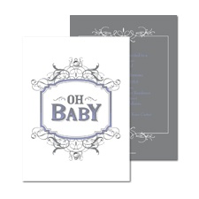 Little Vintage Baby Shower Invitation - Orchid