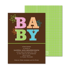 Sweet Patterns Baby Shower Invitation
