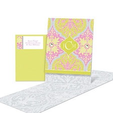 Brilliant Damask Note Card