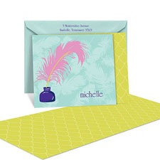 With a Flourish Note Card