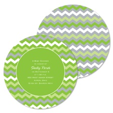 Cute Chevron Baby Shower Invitation - Spring