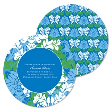 Fresh Flowers Baby Shower Invitation - Cornflower
